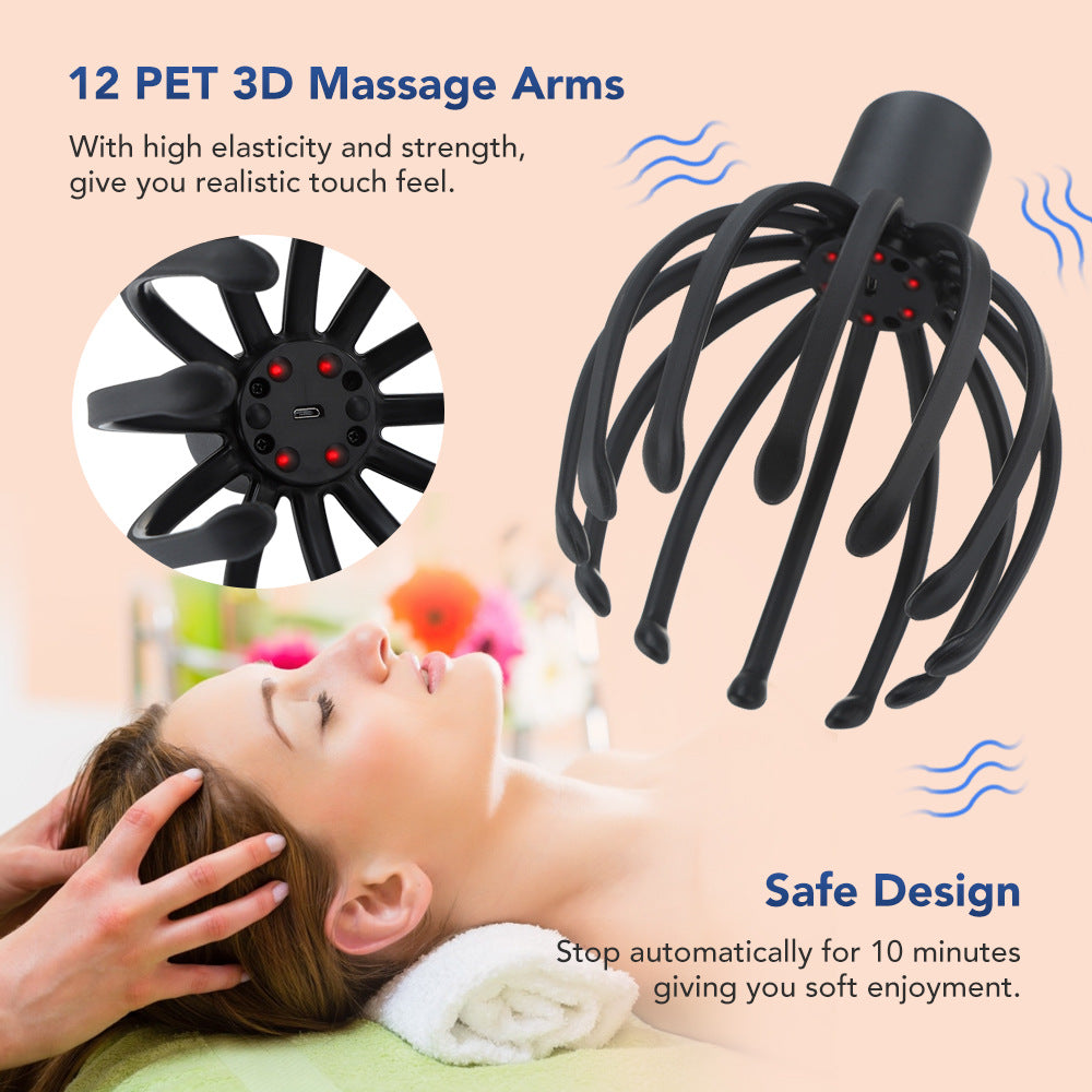 Octopus Electric Head Massage Tingler - NSTG (Never Stop the Grind) Health